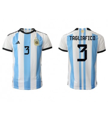 Maillot de foot Argentine Nicolas Tagliafico #3 Domicile Monde 2022 Manches Courte